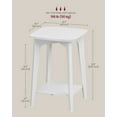 thumbnail image 3 of VASAGLE Side Table, Small Square End Table with Lower Shelf, Nightstand for Small Spaces, Cloud White, 3 of 5