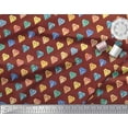thumbnail image 3 of Soimoi Red Cotton Duck Fabric Diamond Geometric Print Fabric by Yard 56 Inch Wide, 3 of 3