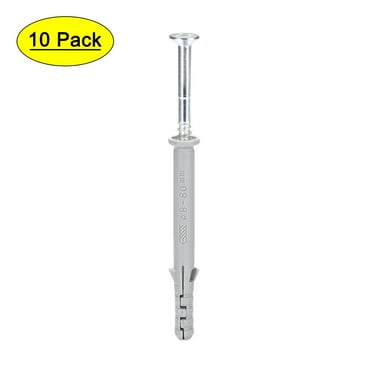 8x80mm Expansion Pipe with Screws Plastic Gray 10 Pack