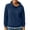 Navy, variant on SYwaren Women's Fashion Pullover Solid Color Lapel Collar Button Long Sleeve Hoodless Casual Loose Top