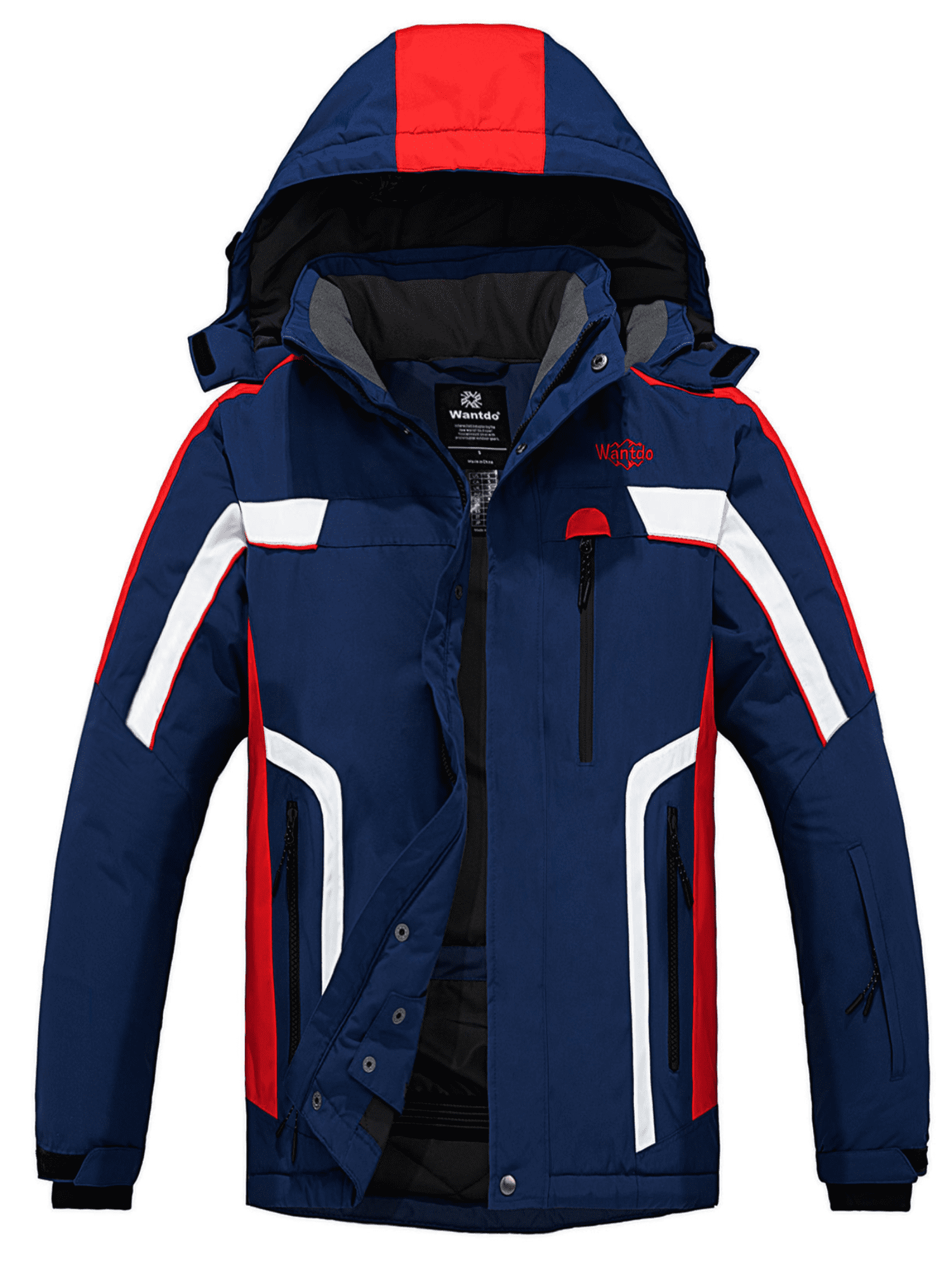 Wantdo Men's Winter Ski Jacket Waterproof Snow Coat Windproof Rain Coat ...