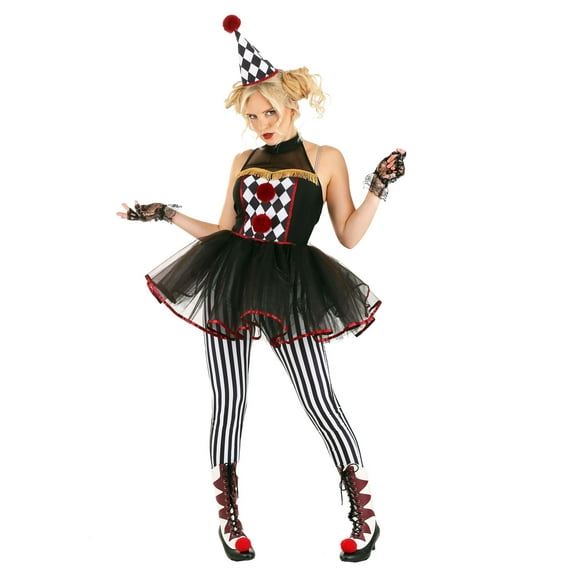 FUN Costumes Twisted Clown Women's Halloween Fancy-Dress Costume for Adult, XL