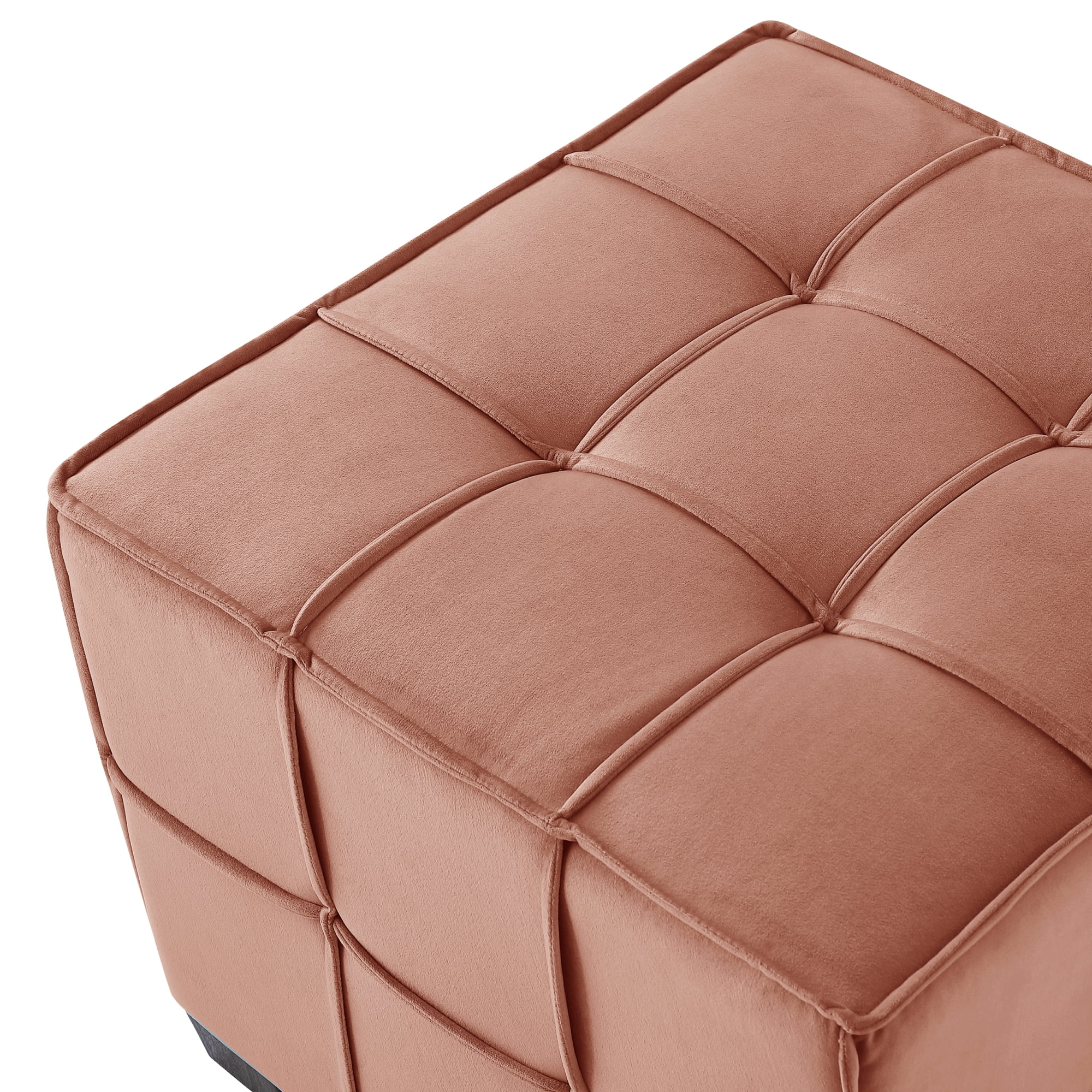 Pink Modern Upholstered Ottoman, Exquisite Small End Table, Soft Foot —  Brother's Outlet