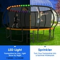 thumbnail image 6 of YORIN Trampoline for 8-9 Kids, 15 FT Trampoline for Adults with Enclosure Net, Basketball Hoop, Ladder, 1500LBS Outdoor Recreational Trampoline, Heavy Duty Trampoline with Light, Sprinkler, Socks, 6 of 8