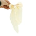 thumbnail image 5 of Unique Bargains 1 Pc Bow Ribbon Duckbill Hair Clips Hairdo Clip Beige, 5 of 5