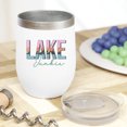 thumbnail image 2 of Lake Junkie Art Merch Gift, White 12oz Wine Tumbler, 2 of 5