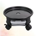 thumbnail image 4 of Plateaux Ronds pour Pots de Fleurs de 27 cm, Amovibles, Universels, Base à Roulettes Inférieure pour Plante, Base de Pot de Fleurs avec Tiroir de Rangement pour la Maison (Noir), 4 of 8