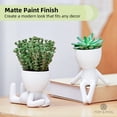 thumbnail image 7 of SET OF 3 - Mini Decorative Pots with Drainage by Port&Petal - Human Shaped Ceramic Succulent Planters - Little People Pots for Plants for Desktop, Home Decoration, Office, Cafes - White, 7 of 7