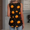 thumbnail image 5 of Bovemsi Plus Size Tank Tops for Women V Neck Pumpkin Graphic Sleeveless, Halloween Layering Comfort Tops for Women Trendy L, 5 of 5