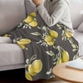 thumbnail image 3 of Summer Yellow Lemon Blanket Soft Cozy Warm Throw Blanket for Couch, Plush Fuzzy Flannel Fleece Blankets for Sofa, Watercolor Botanical Modern Bed Blankets Lightweight Gifts for Women, 40"x60", 3 of 9