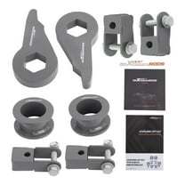 MaXpeedingrods 3" Front & 2" Rear Leveling Lift Kit for 2000-2006 Chevy Avalanche Tahoe Suburban Yukon Escalade 6-Lug Truck, with Front Rear Shock Extenders, Gray