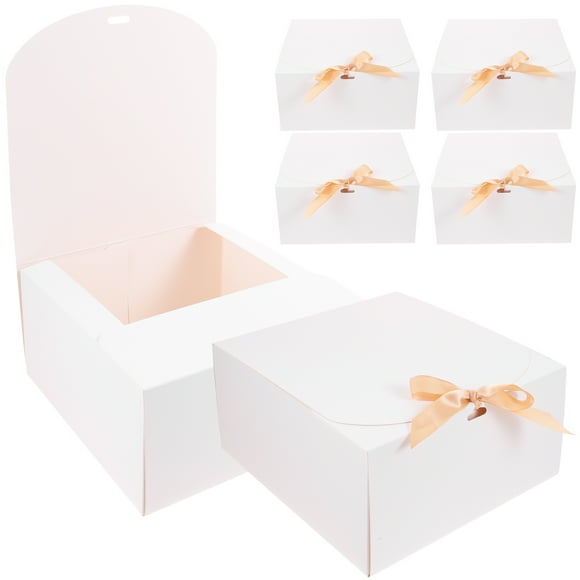 6Pcs Cake Packing Boxes Bowknot Cake Boxes Decorative Dessert Boxes Cake Gift Boxes Cake Holders