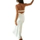thumbnail image 5 of Txlixc Vestido con Hombros Descubiertos para Mujer, Color sólido Sin Espalda Correa elástica Superficie de Seda Una Pieza Elegante Vestido Largo de una Pieza Txlixc  Casual, 5 of 6