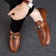 thumbnail image 2 of Mocasines con estampado de cocodrilo, mocasines de cuero para hombre, zapatos casuales hechos a mano para conducir, caminar, zapatos casuales de lujo (27 cm), 2 of 4
