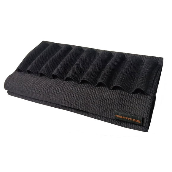 HQ Outfitters HQ-EBS-RC Elastic buttstock cartridge carrier, Rifle, 9 Loops, Black, Elastic buttstock cartridge carrier, Rifle