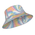 thumbnail image 2 of Fisherman Hat 22.8×5.9in Skin-Friendly Lightweight Breathable Folding Reflective Double Face For Daily Travel Business Camping Lightslategray Tie-Dye Background Vibrant Colors And Swirling (3), 2 of 8