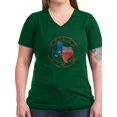 thumbnail image 1 of CafePress - Texas Wrought Iron Barn Art T Shirt - Women's V-Neck Dark T-Shirt, 1 of 1
