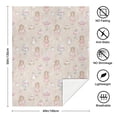 thumbnail image 5 of Princess and Unicorn Beige Pattern Soft Sherpa Fleece Throw Blanket, Warm Cozy Plush Blanket for Sofa Bed Couch, All Season, 40"x50", 5 of 5