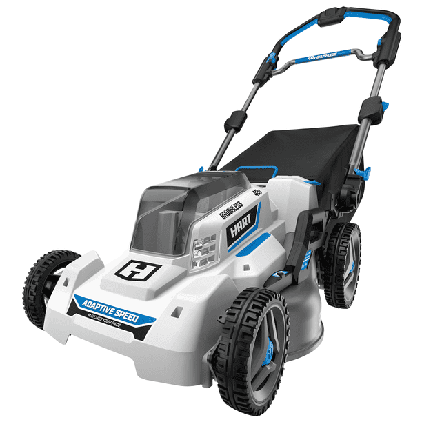 HART 40Volt Cordless Brushless 21inch Adaptive Speed Mower Kit, (1) 5