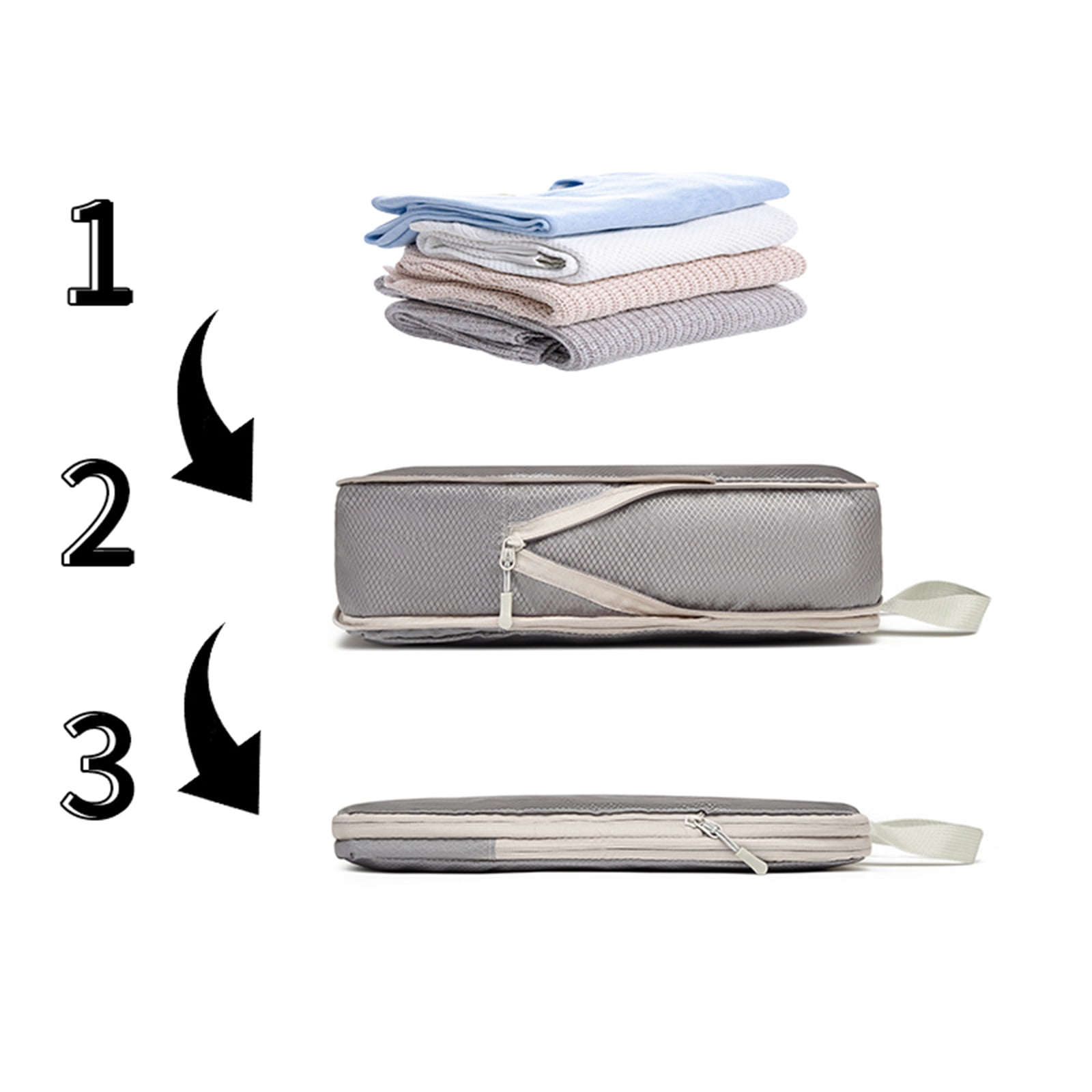 4Pcs/Set Luggage Organizer Packing Cubes Extensible Luggage Cubes Travel Essential Suitcase Travel Storage Organizer Bag