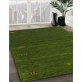 thumbnail image 2 of Ahgly Company Indoor Rectangle Contemporary Dark Forest Green Abstract Area Rugs, 2' x 5', 2 of 6