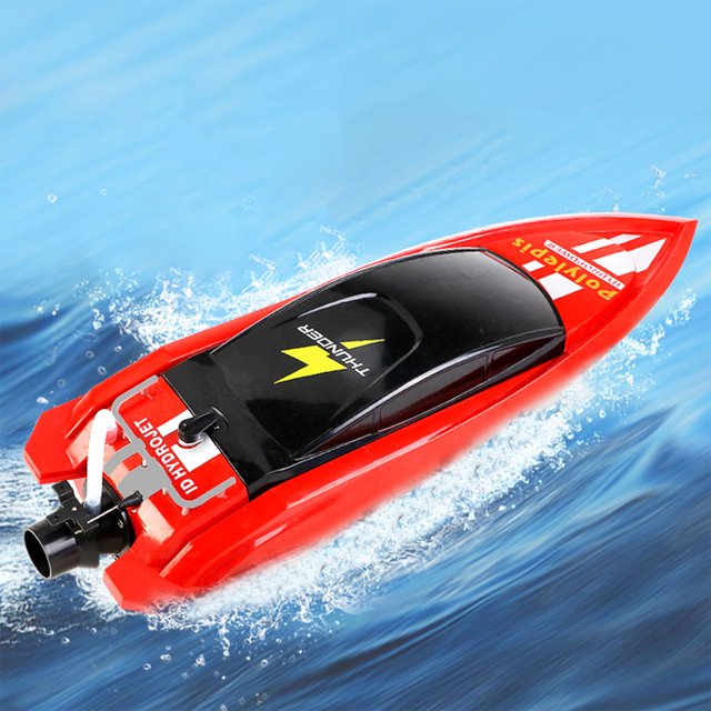 RC Boat 2.4G Fast RC Boats Modelo de remo de transmisión bidireccional para piscinas y lagos