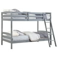 Benjara Diana Twin Over Twin Bunk Bed, Safety Rails, Slanted Ladder