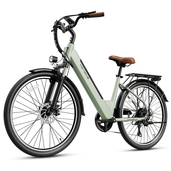 Heybike Cityscape 2.0 Vélo Électrique pour Adultes, avec Moteur de 500 W, Batterie Amovible de 468 Wh, Vélo de Ville Électrique de 26 Pouces, 7 Vitesses et Suspension avant, UL2849