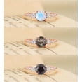 thumbnail image 5 of lab Alexandrite engagement ring Round cut rose gold Plated promise ring, 5 of 5