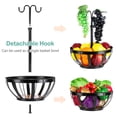 thumbnail image 3 of Cesta De Frutas Estante De Verduras De Hierro Forjado Soporte De Almacenamiento De Frutas Con Gancho De Pastor Desmontable Para Mesa De Comedor Cocina Restaurante Mesa De Comedor Negro Advancent HA019565-00, 3 of 7
