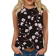 thumbnail image 2 of LSLJS Women's Casual Printed Sleeveless Round Neck Top Blouse, Womens Tank Tops, 2 of 4