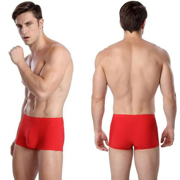 Eashery Men Underwear Men Pants Cargo Men鈥檚 Underwear Boxer Briefs Soft Comfortable Underwear Red L