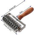 thumbnail image 3 of Stainless Steel Dough Lattice Top Cookie Pie Pizza Bread Pastry Crust Roller Cutter,wood Handle, 3 of 4