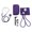 Purple, variant on ASA TECHMED | Nurse Essentials Starter Kit with Handheld Travel Case | 3 Part Kit Includes Adult Aneroid Sphygmomanometer Blood Pressure Monitor, Stethoscope, Mini Diagnostic Otoscope (Black)