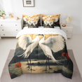 thumbnail image 2 of YST Couple Crane Bedding Comforter Set - 7-Piece Asian Style Wild Animal Bedding Set, King, 2 of 6