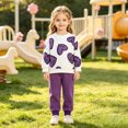 thumbnail image 2 of Mnyotv Girls 2 Piece Fall Winter Outfits Printed Long Sleeve T Shirt and Elastic Waisted Pants Size 5-6 Years, 2 of 6