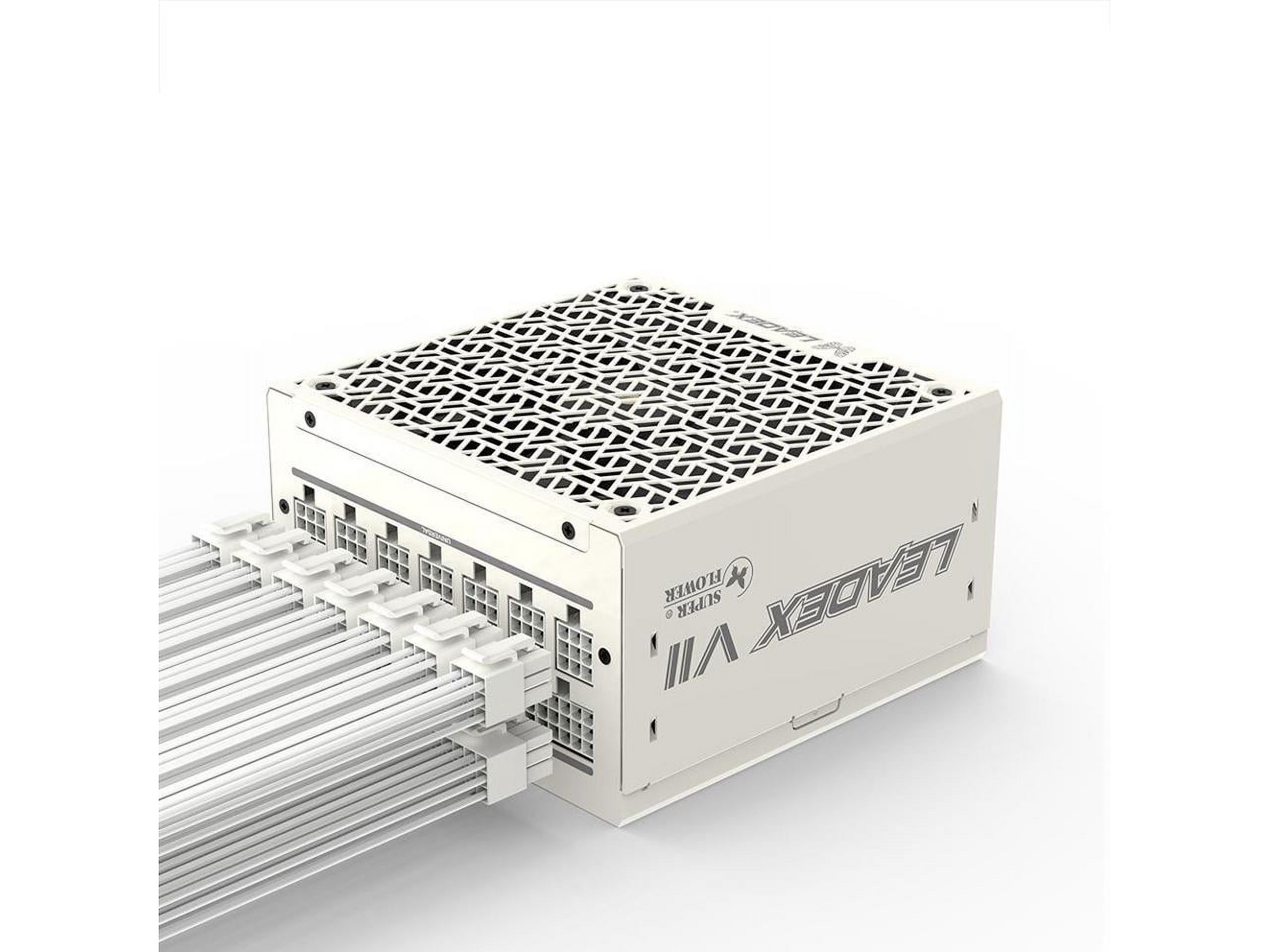 Super Flower Leadex VII XP 1200W 80+ Platinum, Cybenetics Platinum, Full Modular, ATX 3.1, W/12V-2*6 Cable (2x8pin - 16pin native cables) , Power Supply, FDB Fan, SF-1200F14XP, White