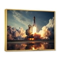 thumbnail image 2 of Designart Space shuttle framed wall art decor, Space Shuttle framed wall Art, Epic Launch Space Shuttle framed wall art I , Extra large Modern Gold framed wall art, 20x12 inches Gold Frame, 2 of 5