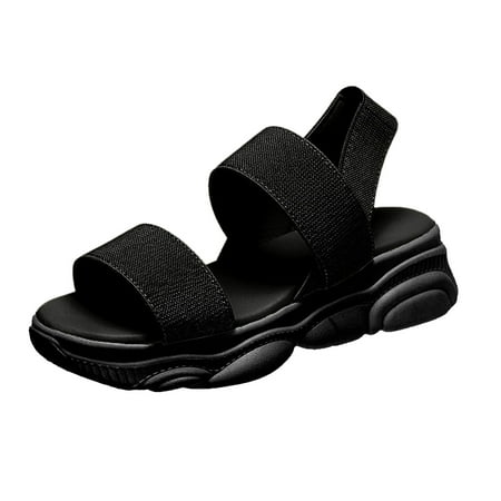 

Women s Sport Sandals Elastic Ankle Strap Open Toe Slip On Sandals EVA Platform Sandals Comfortable Walking Shoes