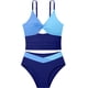 thumbnail image 1 of Traje de baño Doumlop Tankini para niñas, talla 14, color azul bloque, 1 of 9