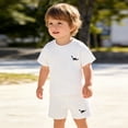 thumbnail image 2 of WhouRiu Boys Casual Embroidery Outfits Short Sleeve Tees And Shorts Sets Baby Summer Cute Clothes, 2 of 9