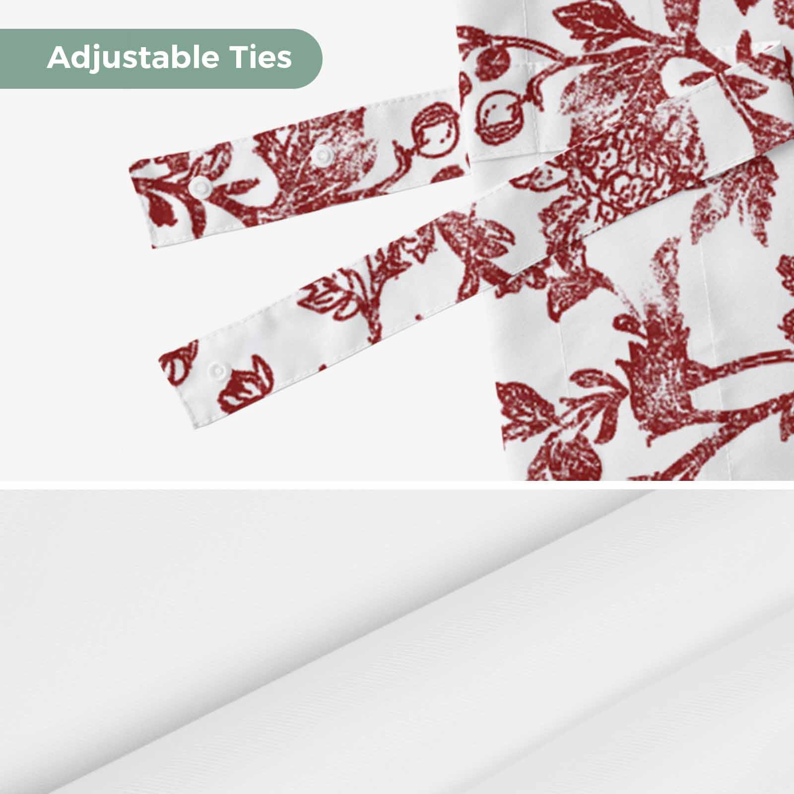 Dark Red Floral Paisley Tie Up Valance for Windows Boho Leaf Vintage Farmhouse Linen Adjustable Curtain Valance Rod Pocket Balloon Shade Window Treatment for Kitchen Living Room Bedroom 60x18inch