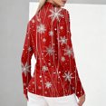 thumbnail image 6 of Women's Casual Daily Wear Mid Neck Long Sleeve Christmas Printed Top, Holiday Graphic Blouse, Comfortable Fall Winter T-Shirt,Deep Red,S, 6 of 6