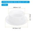 thumbnail image 2 of Uxcell PP Air Conditioning Wall Hole Cover for 3.2" - 3.6" Diameter Hole, White, 4Pcs, 2 of 7