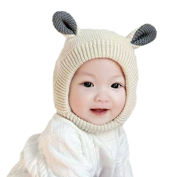 Godderr Toddler Baby Soft Winter Hat Warm Pullover Cap Outdoor Hat for Boys & Girls 2-6Y