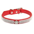 thumbnail image 2 of Rhinestone Dog Collar, Cute Dazzling Sparkling Soft Leather Dog Cat Rhinestone Collar Crystal Diamond Pet Dog Puppy Collar, 2 of 7