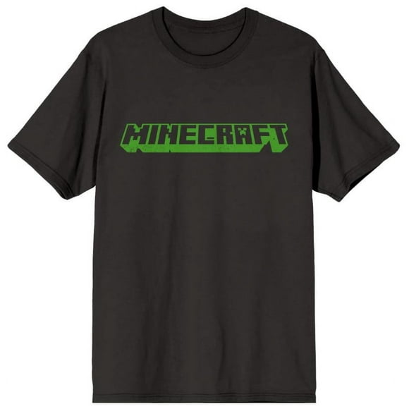T-Shirt Noir avec Logo Minecraft