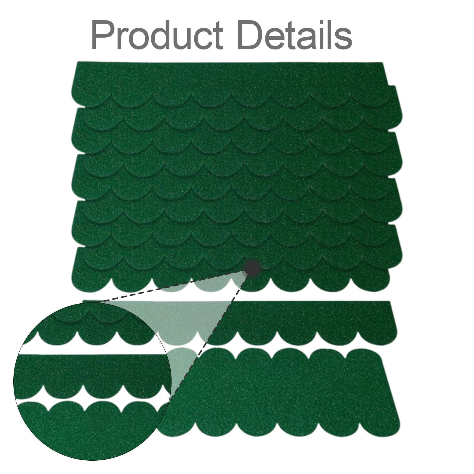 FVDPWYE Felt Cloth Sheets Craft Felt Handmade Felt Fabric Dollhouse Wooden Roof Shingles Green