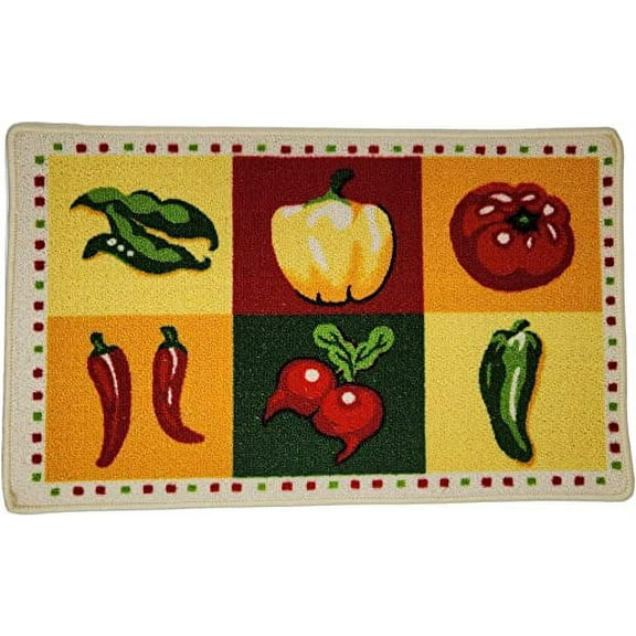 2PC KITCHEN RUG HOT CHILI PEPPER