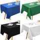 thumbnail image 2 of Mantel de vinilo Liuanngg con tirantes principales de franela, 60 x 84, rectangular de plástico grande, fácil de limpiar, para fiestas, color blanco, 2 of 4